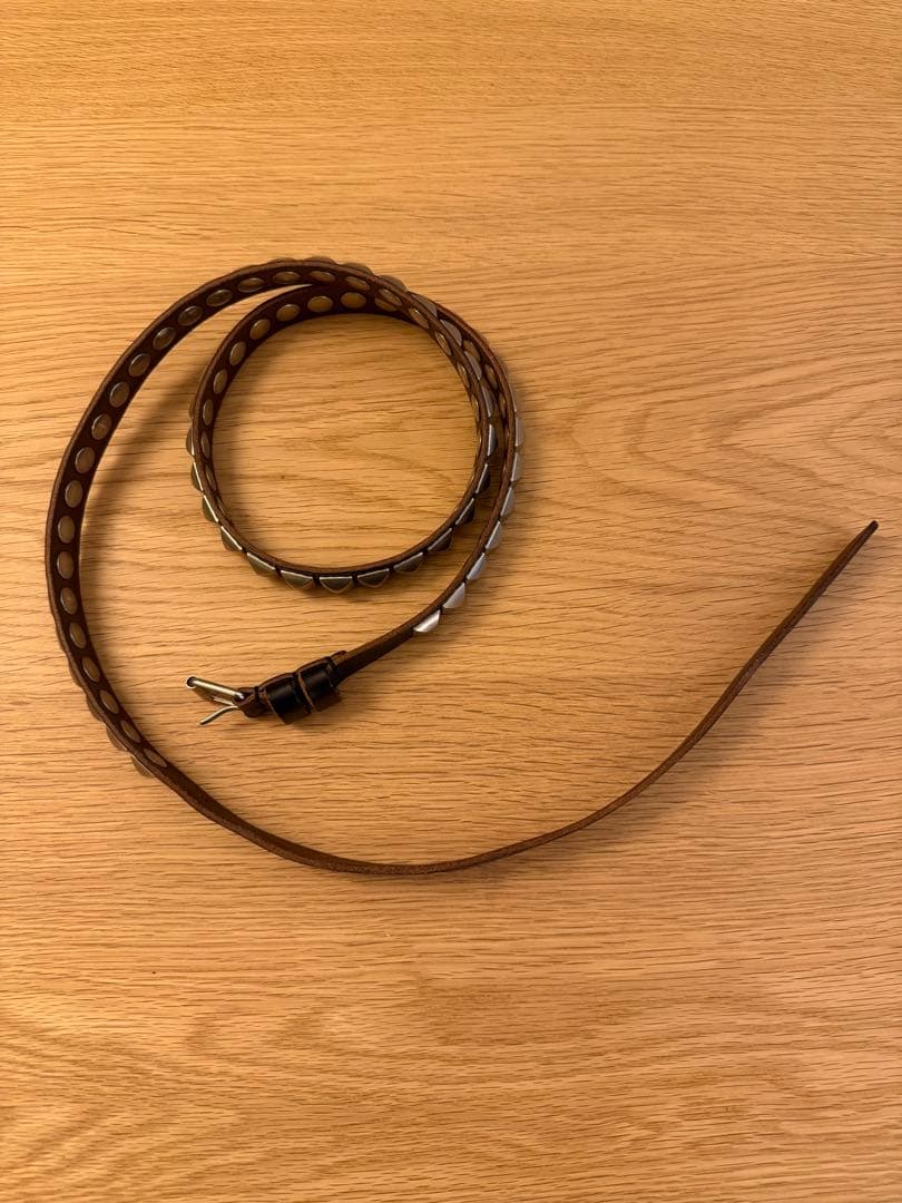 サンローラン　スタッズベルト　ナロー