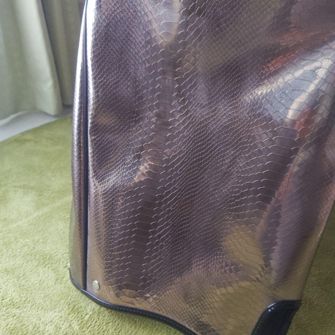 メタリックシルバー ドラゴン刺繍 キャディバッグ