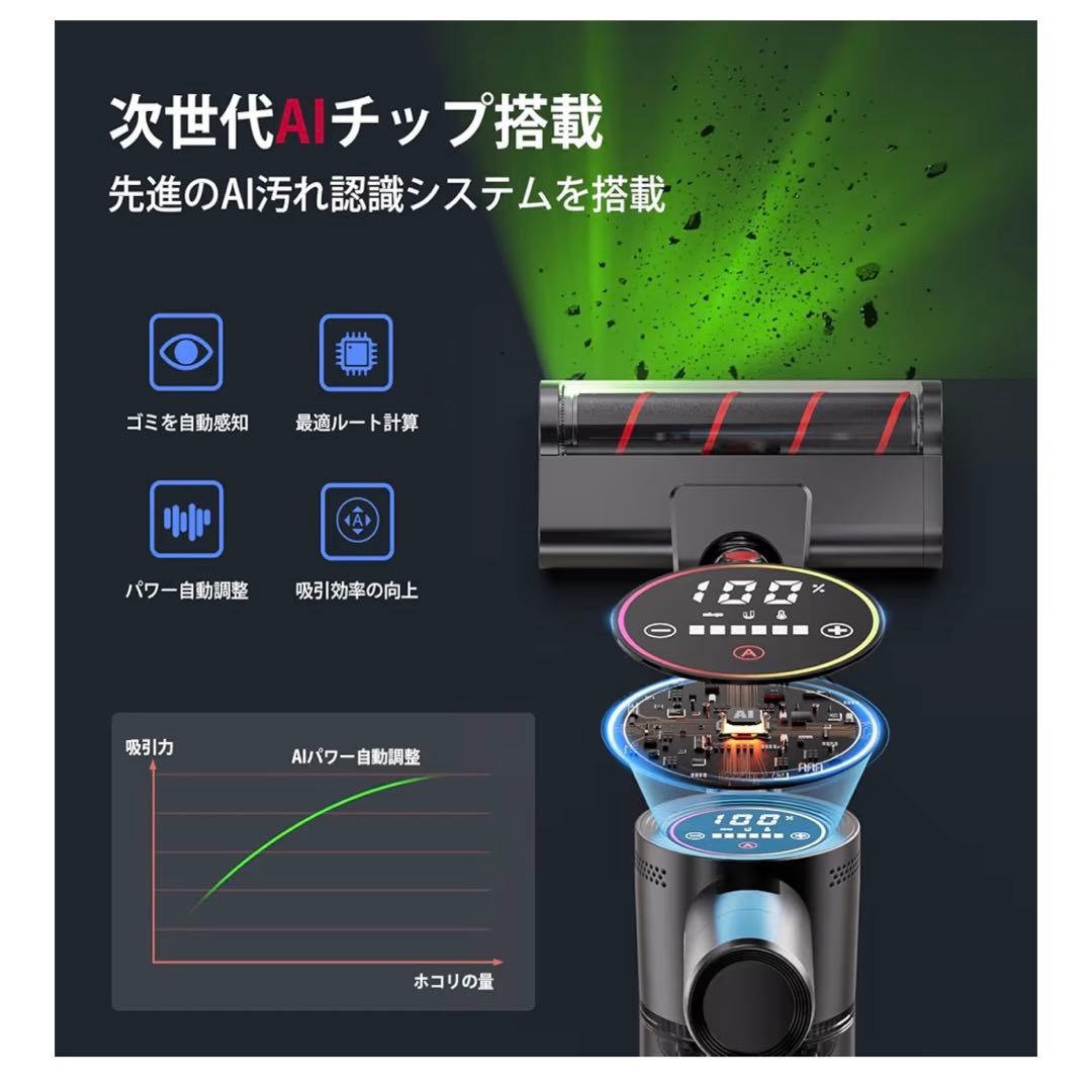 掃除機 コードレス　90Kpa 超強力吸引　軽量 サイクロン式 スティック