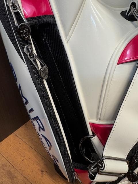 新品 ADMRIAL アドミラル キャディバッグ ホワイト/ピンク 9インチ