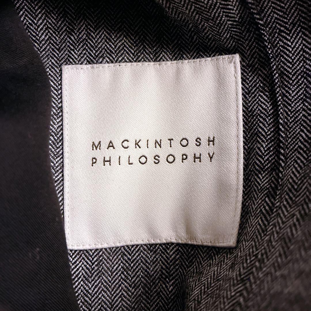 マッキントッシュ　リバーシブル　ステンカラーコート　キルティング　ヘリンボーン