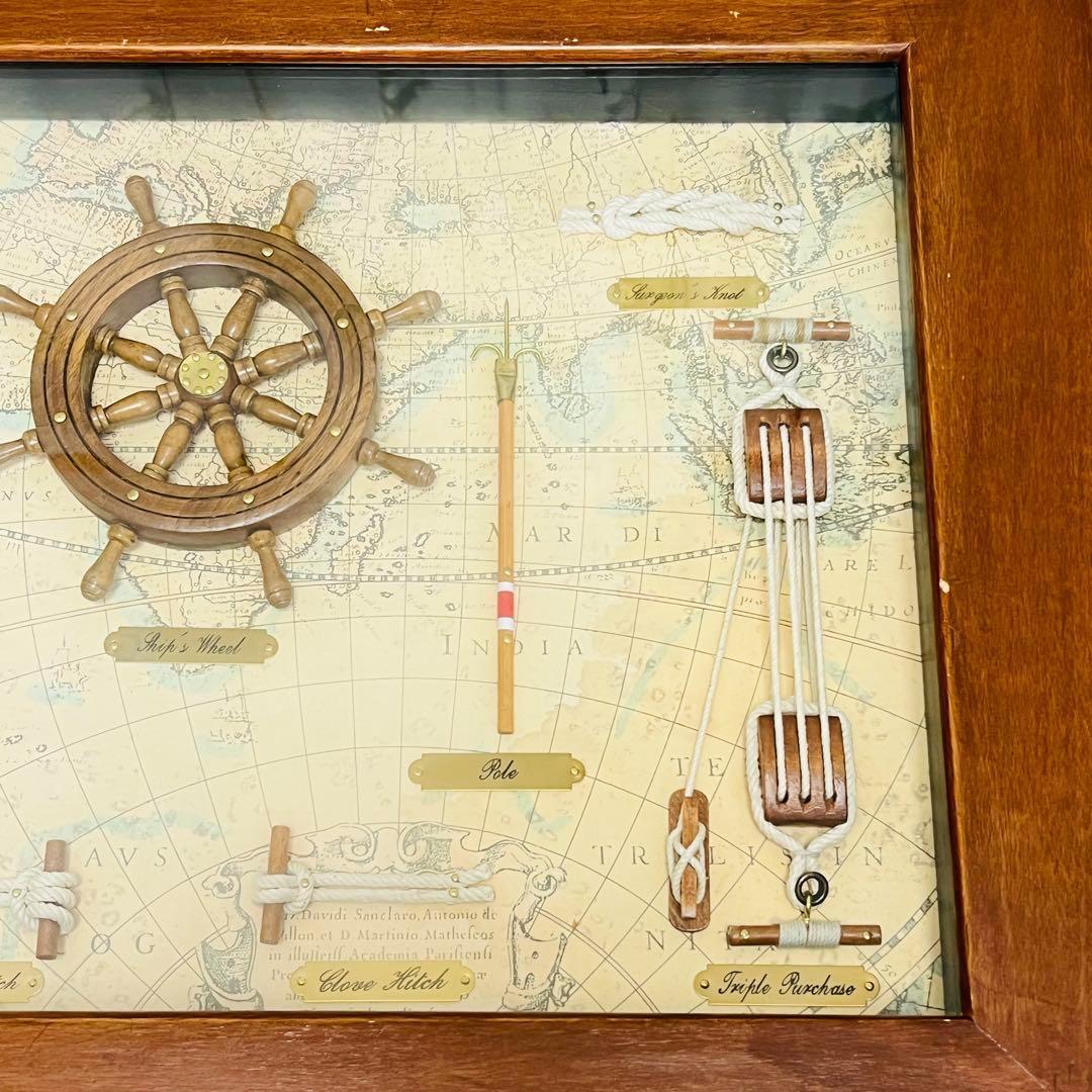 木製　マガジンラック　サイドテーブル　ロープノット　結び　レトロ