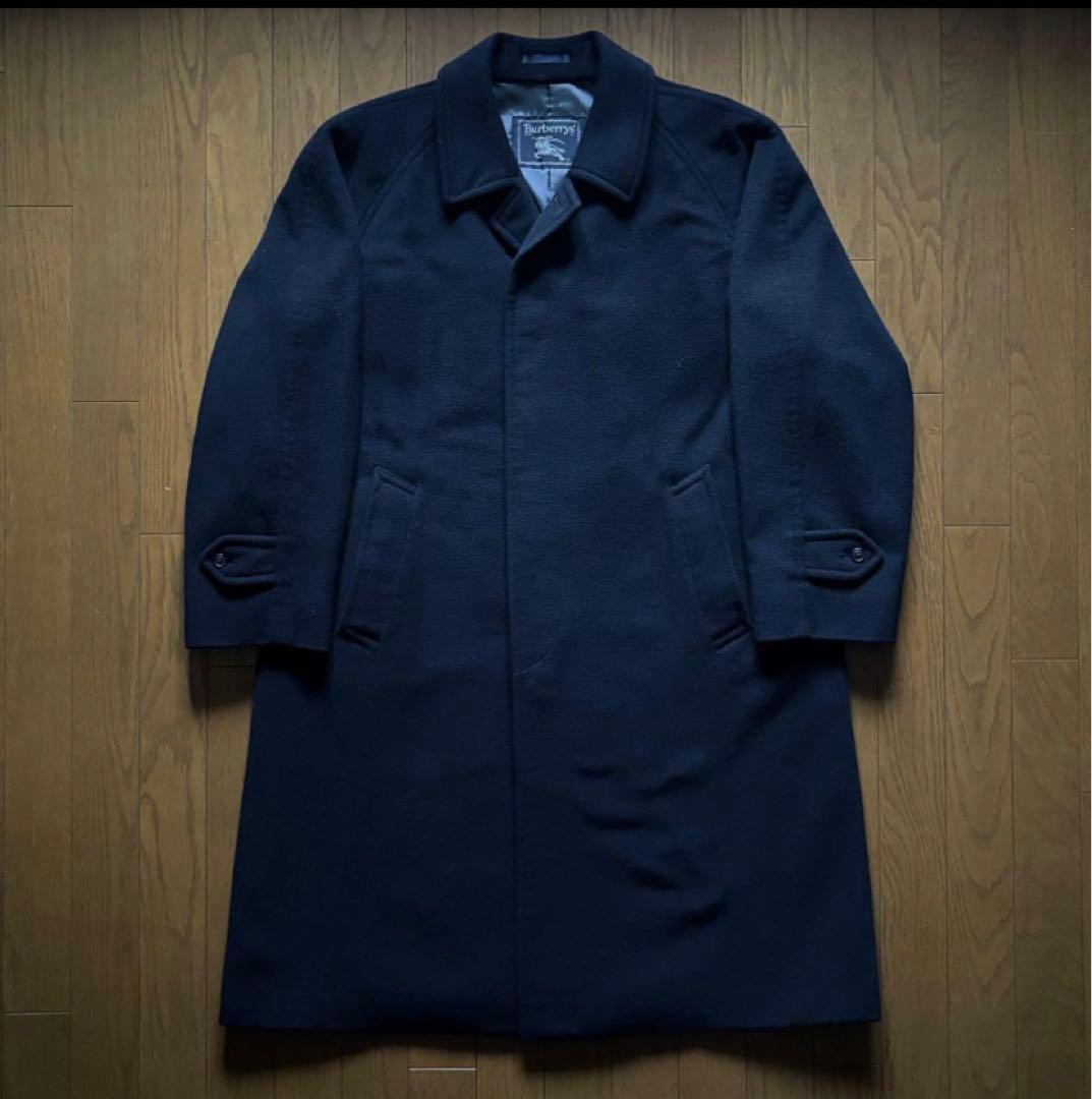美品　カシミア50% BURBURRY ステンカラーコート　バーバリー　S 比翼