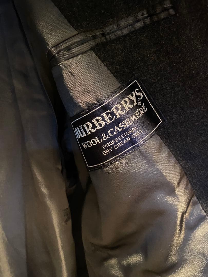 美品　カシミア50% BURBURRY ステンカラーコート　バーバリー　S 比翼