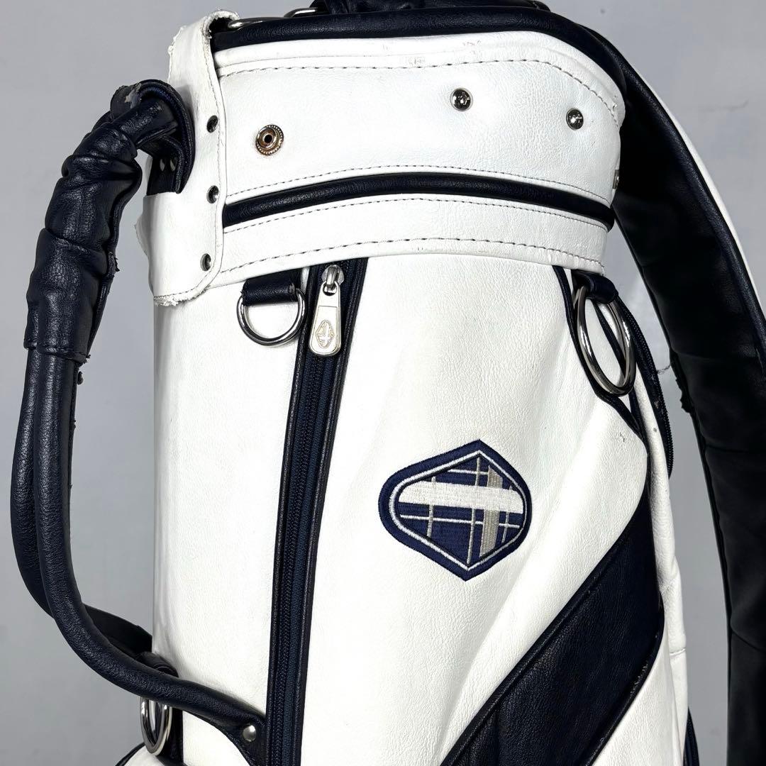 フィドラ　FIDRA キャディバッグ　ゴルフ　ホワイト　ネイビー