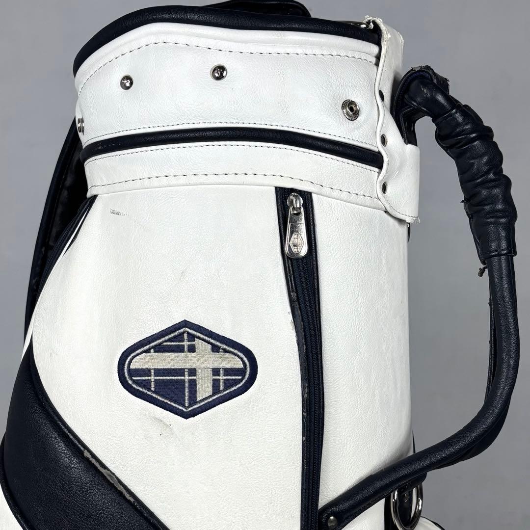 フィドラ　FIDRA キャディバッグ　ゴルフ　ホワイト　ネイビー