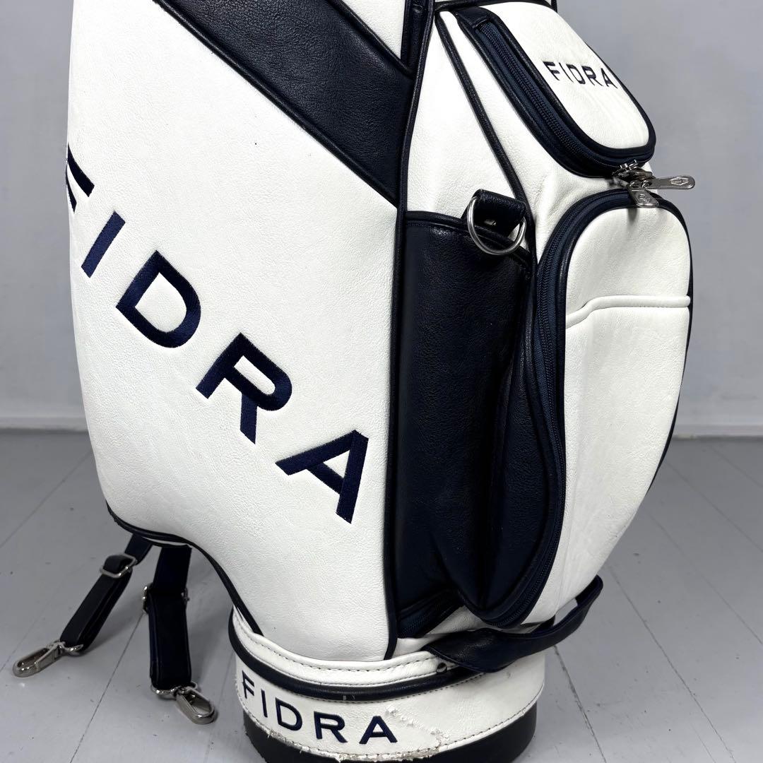 フィドラ　FIDRA キャディバッグ　ゴルフ　ホワイト　ネイビー