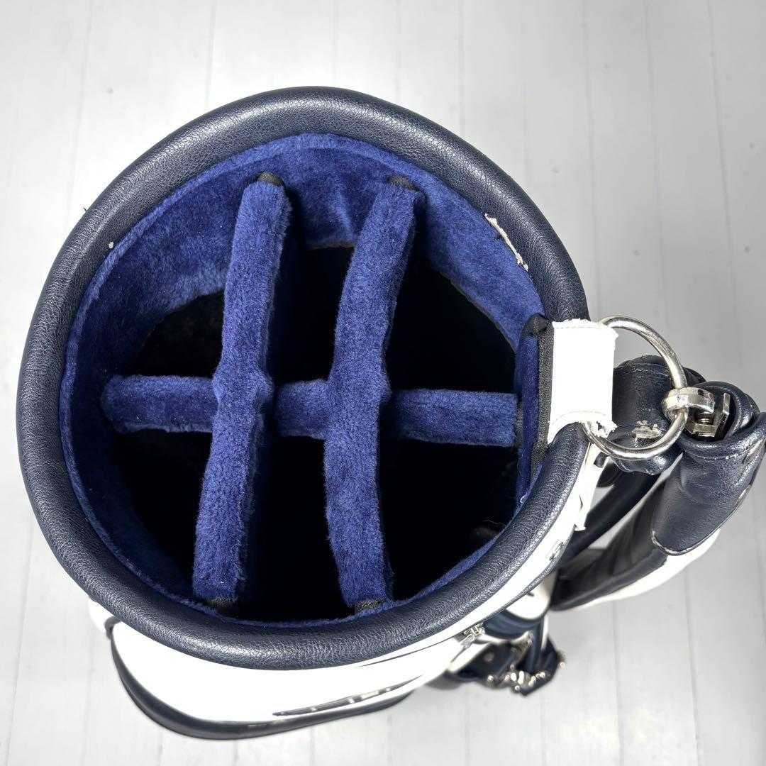 フィドラ　FIDRA キャディバッグ　ゴルフ　ホワイト　ネイビー