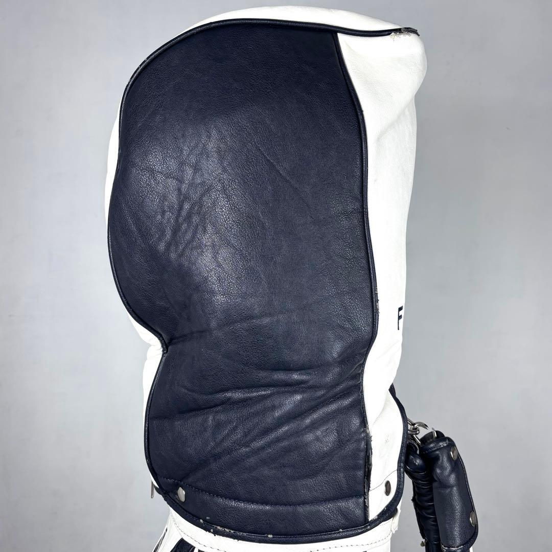 フィドラ　FIDRA キャディバッグ　ゴルフ　ホワイト　ネイビー