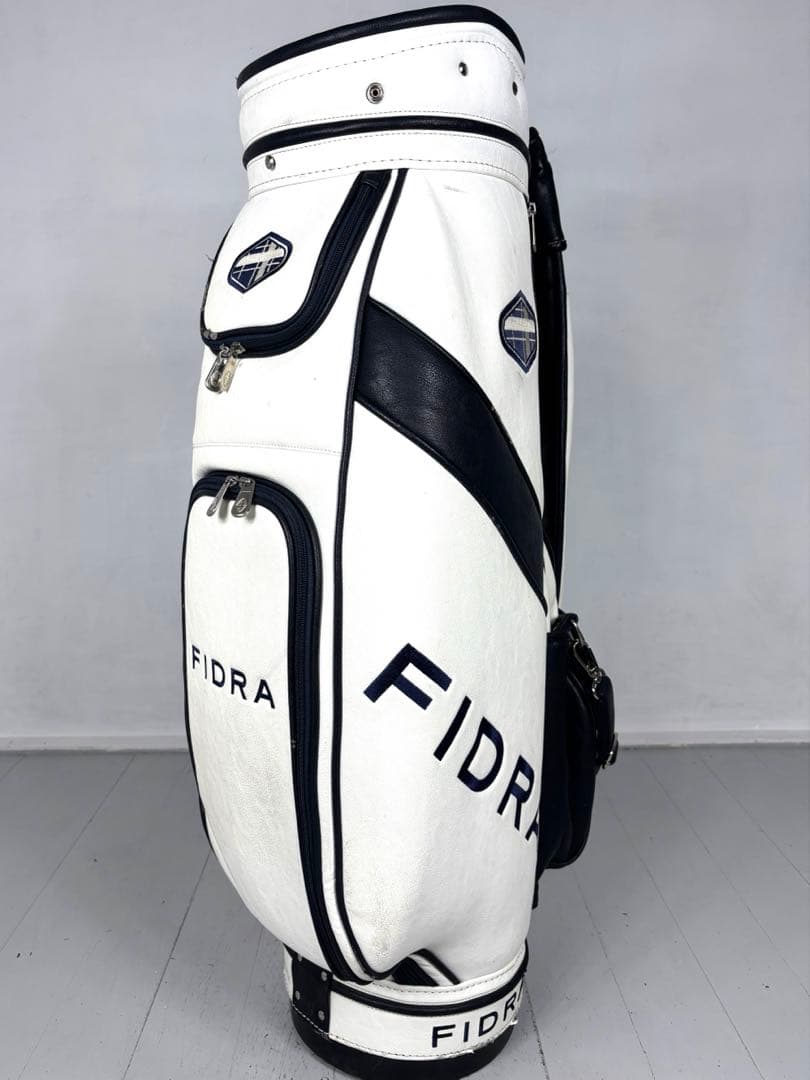 フィドラ　FIDRA キャディバッグ　ゴルフ　ホワイト　ネイビー
