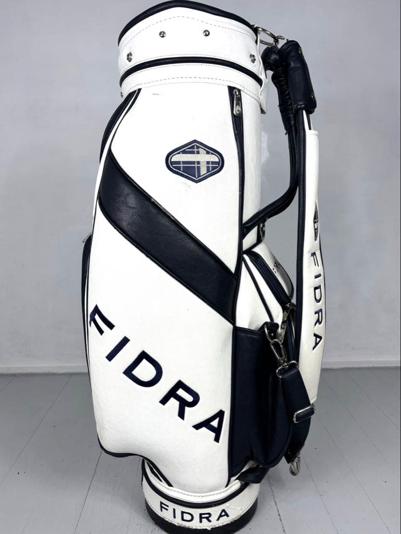 フィドラ　FIDRA キャディバッグ　ゴルフ　ホワイト　ネイビー