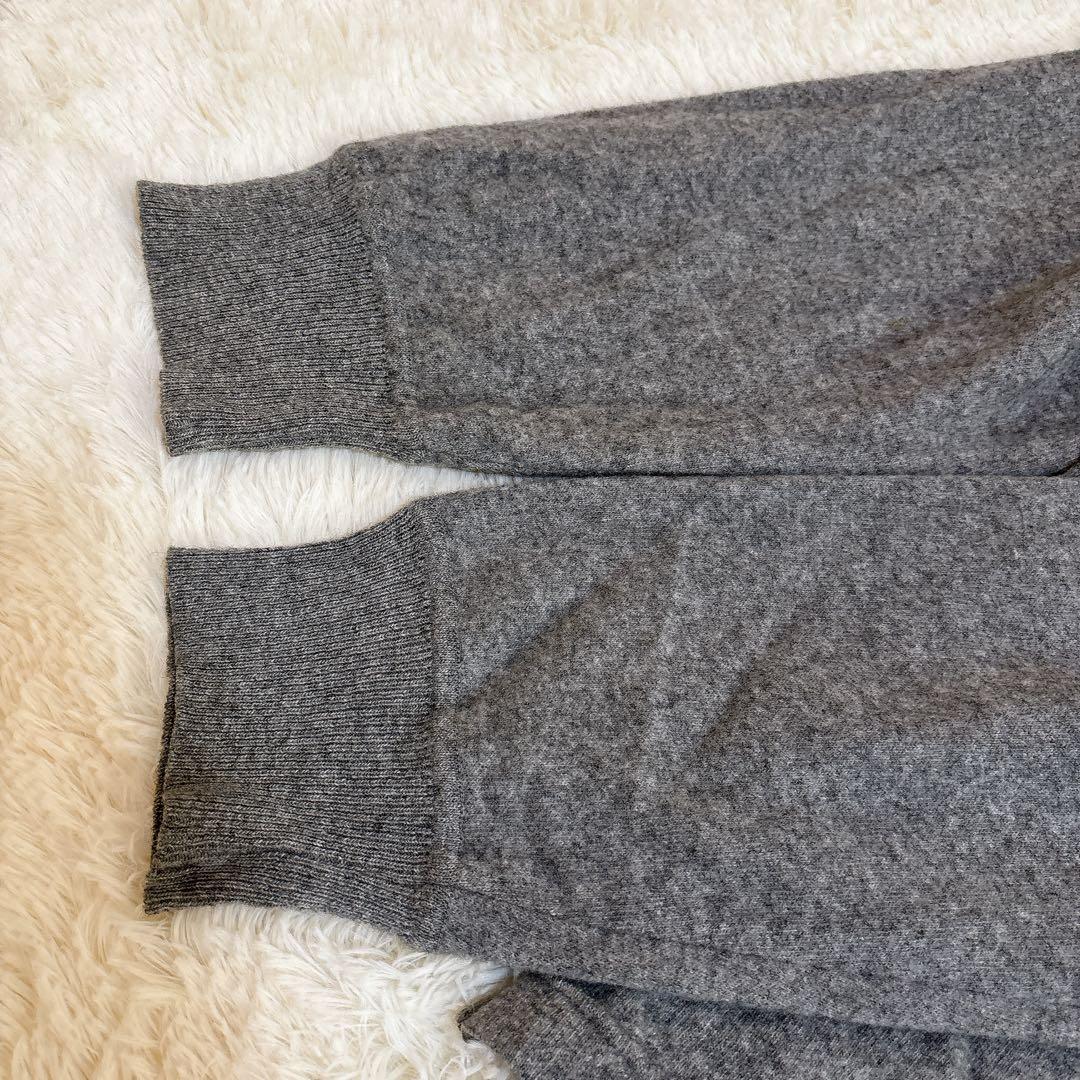 希少☆Papas カシミア100% ポロ襟 ニット セーター シェルボタン