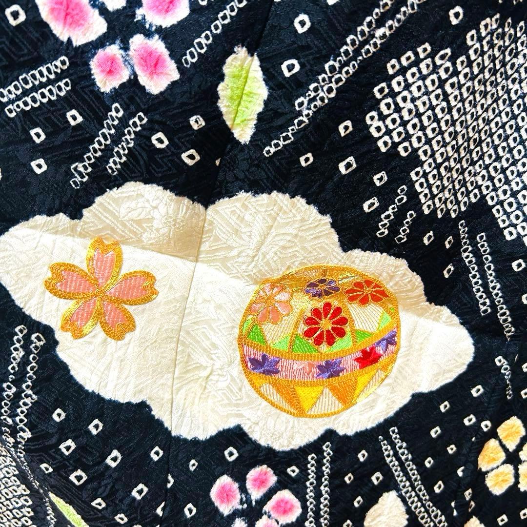 No.118 七五三　3歳 正絹着物フルセット　　総絞り