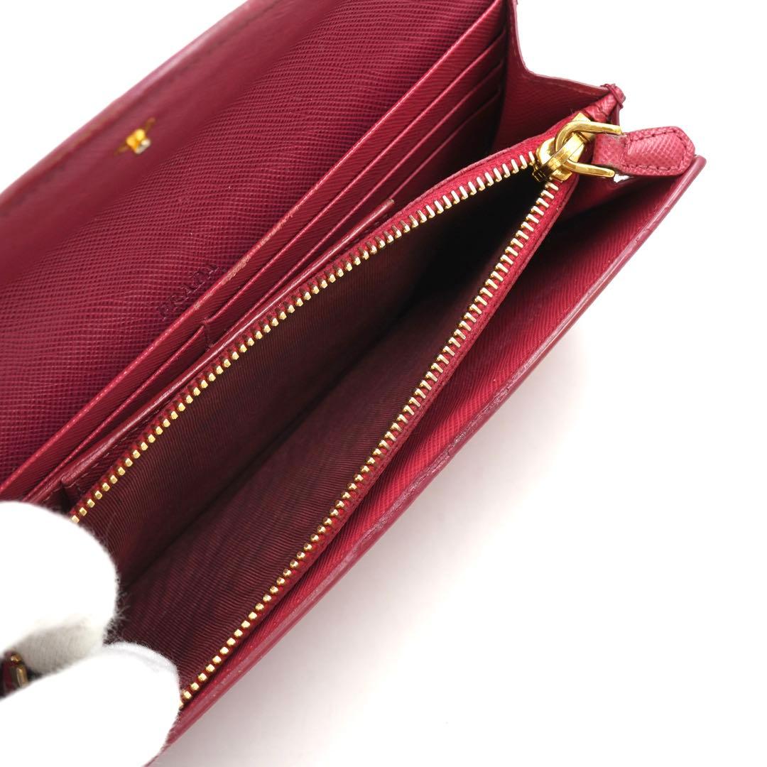 ✨未使用に近い✨　PRADA 長財布　サフィアーノレザー　バイカラー　定期入れ