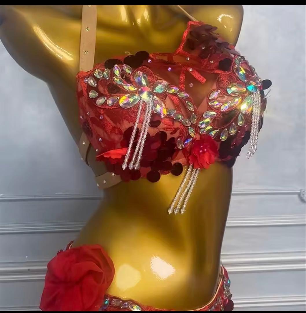 最終値下げ！！赤・ベリーダンス衣装・Mサイズ