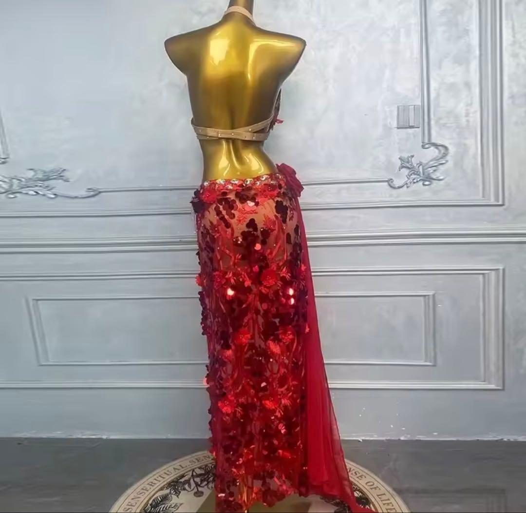 最終値下げ！！赤・ベリーダンス衣装・Mサイズ