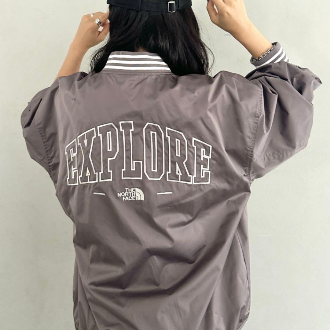 XL＊ベージュ　ブラウン＊スタジャン　ジャケット　MA-1＊ノースフェイス＊韓国