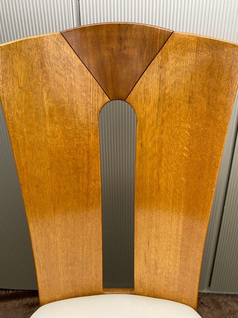 北欧レトロ トーア TOA 木製椅子 ダイニングチェア レザー張り