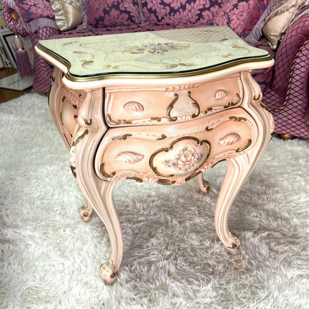 フローラル装飾のピンクキャビネット 002