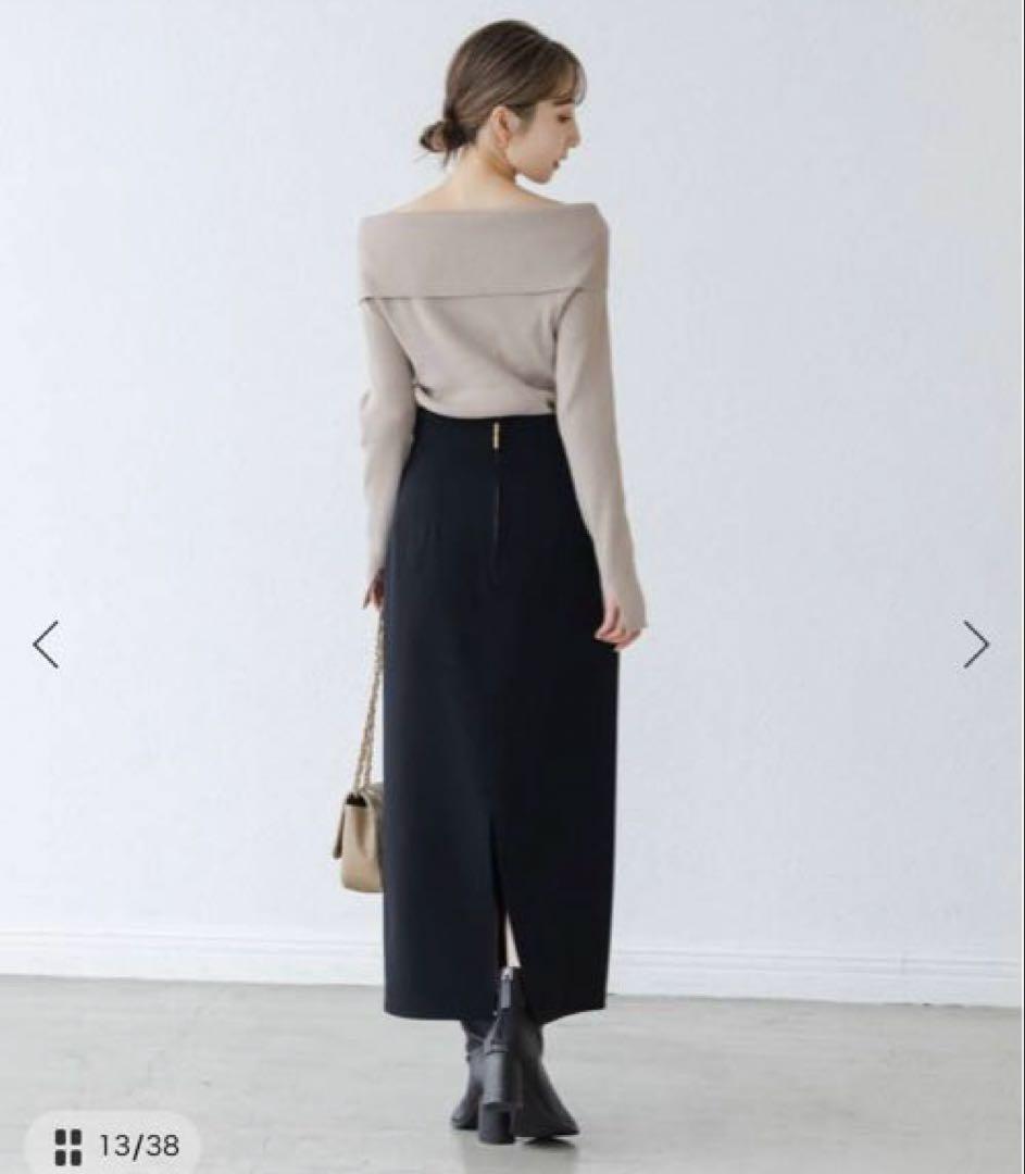 Noble ジャージーライクカラータイトスカート 38