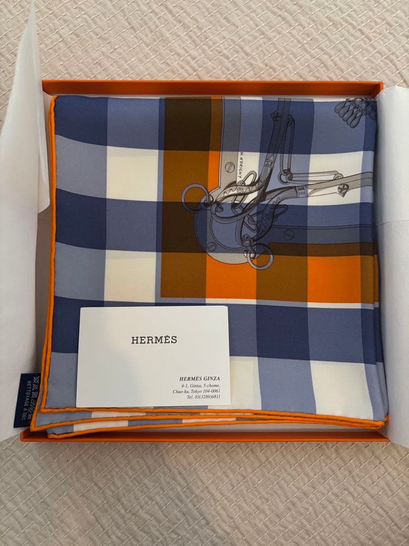 エルメス カレ90 シルクスカーフ MORS et GOURMETTES