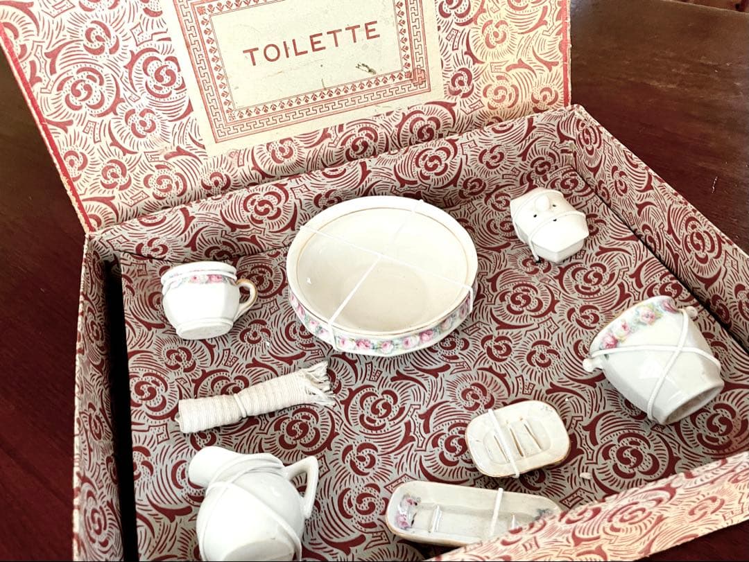 特価　フランス　アンティーク　陶器　オリジナル　おままごと　ディネット　ドール