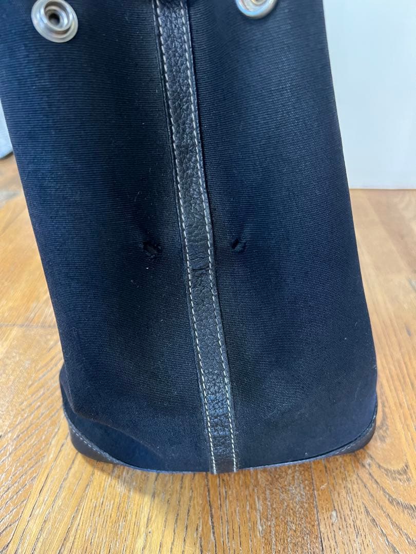 HERMES エルメス ガーデンパーティ PM ブラック トワル トートバッグ