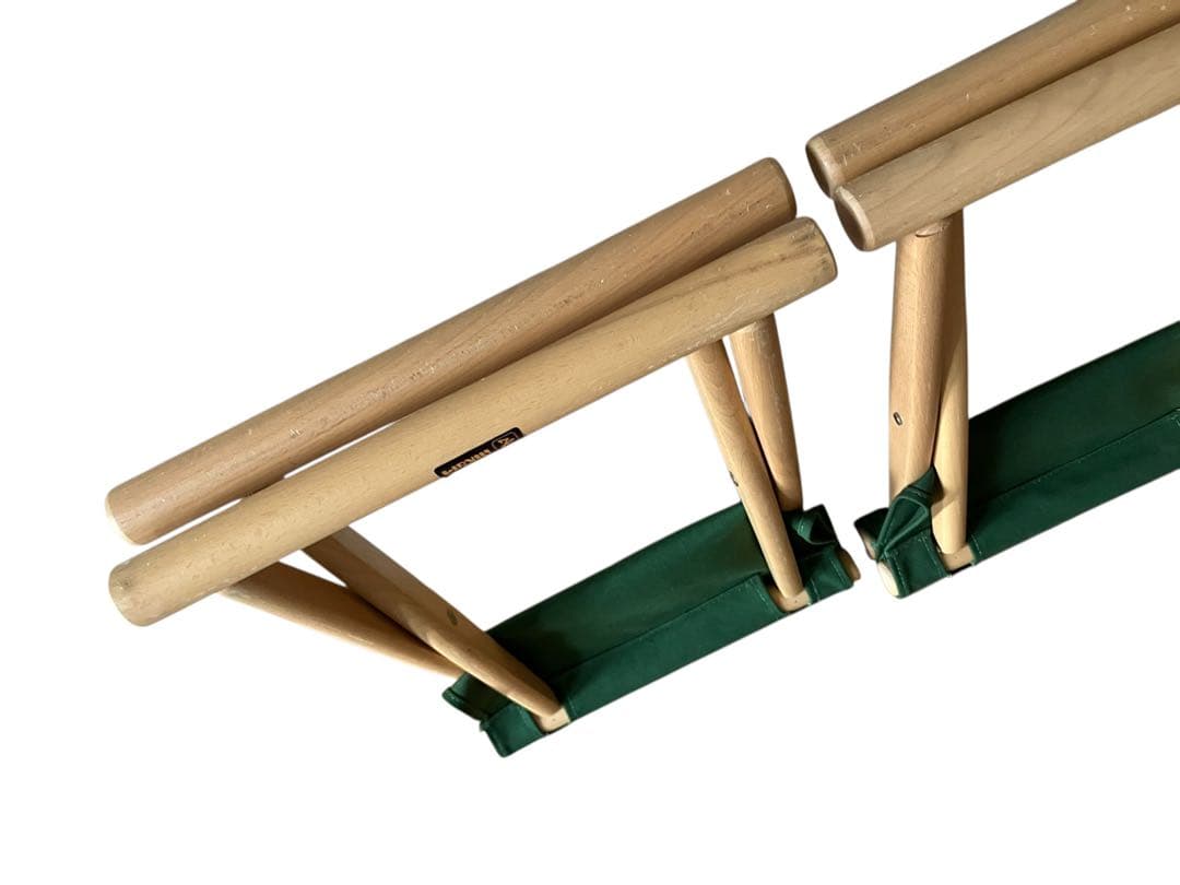 光製作所　折りたたみアウトドアチェア 3脚セット 座面緑キャンバス