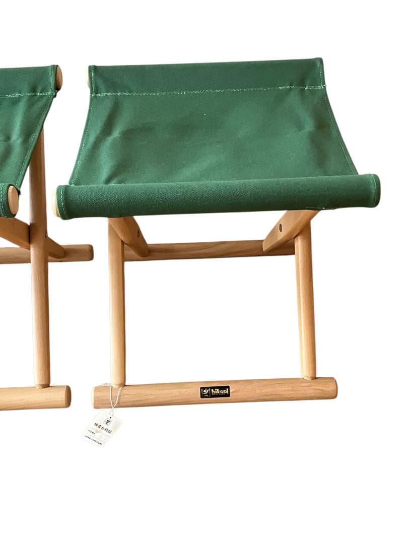 光製作所　折りたたみアウトドアチェア 3脚セット 座面緑キャンバス