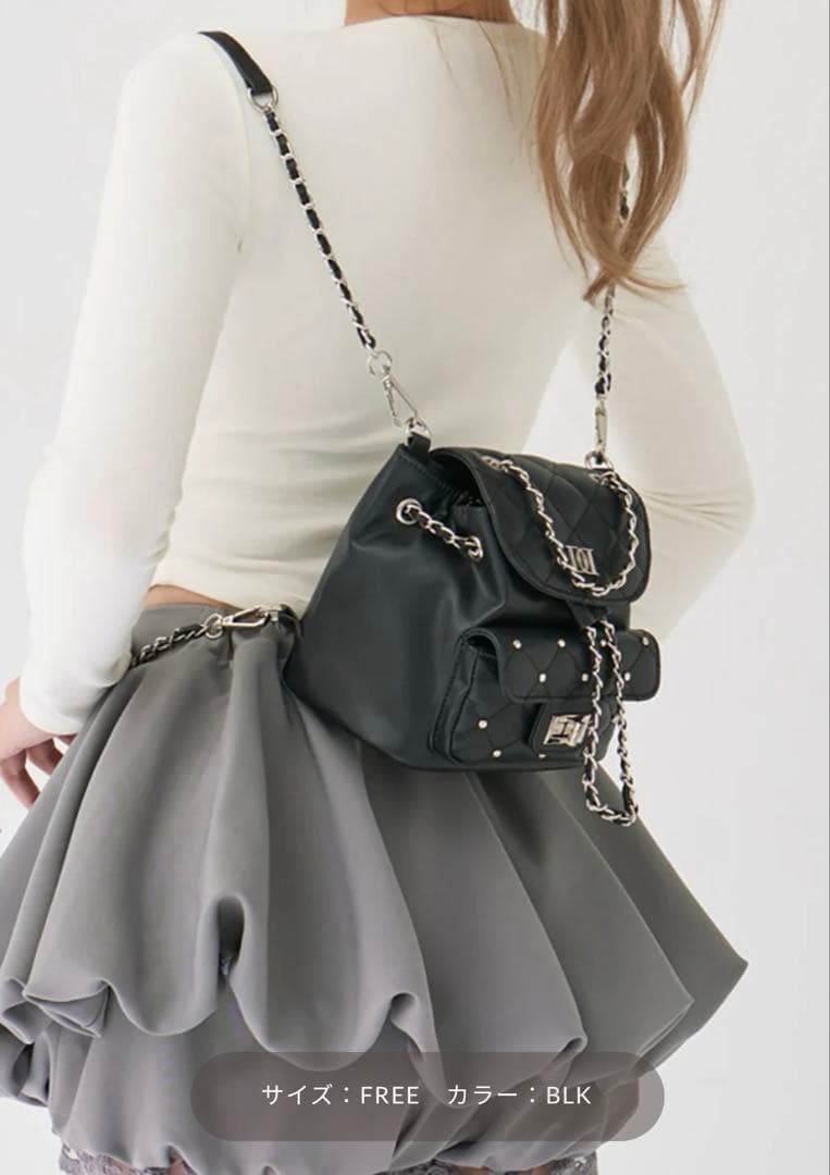 Darich ダーリッチ キルティングビジューミニリュック ブラック BLK