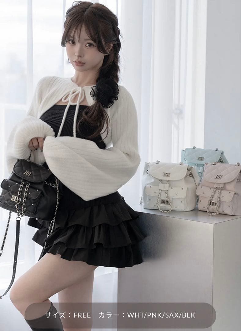 Darich ダーリッチ キルティングビジューミニリュック ブラック BLK