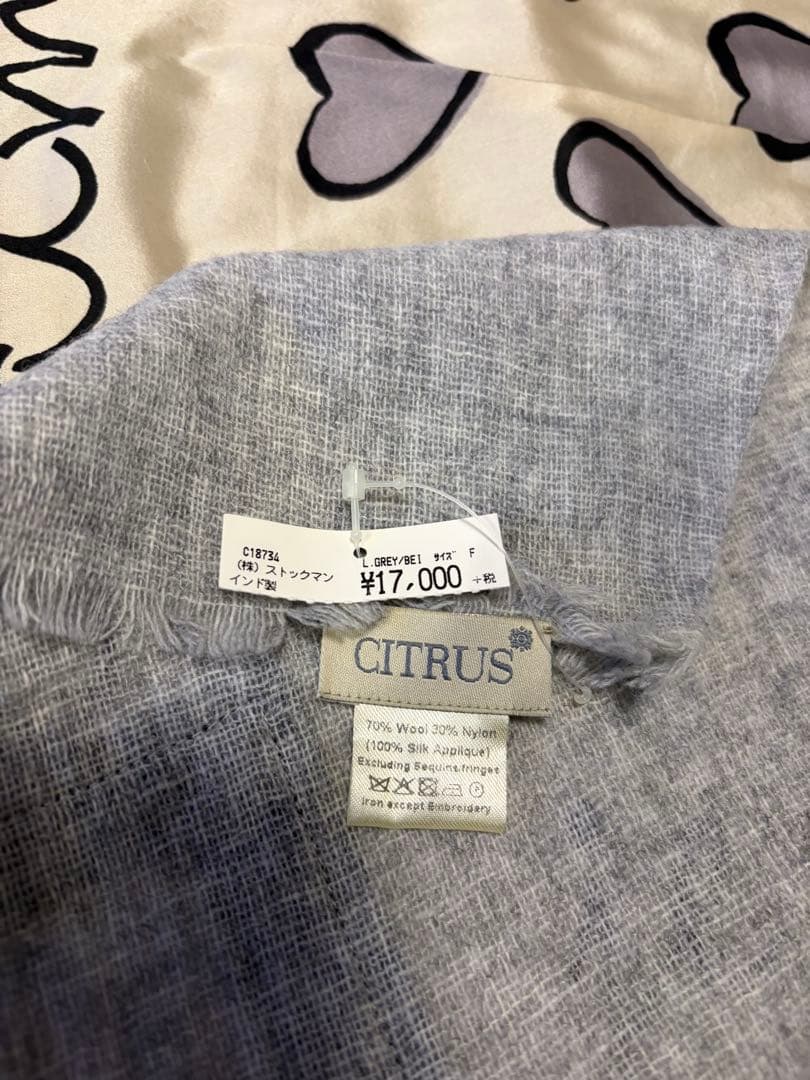 新品‼️CITRUS ハート柄ストール