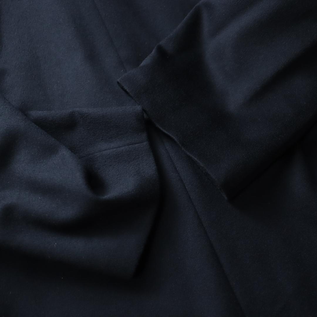 ムーンバット　高級ゼニア生地　カシミア100 マキシ丈ロングコート　ミンクファー