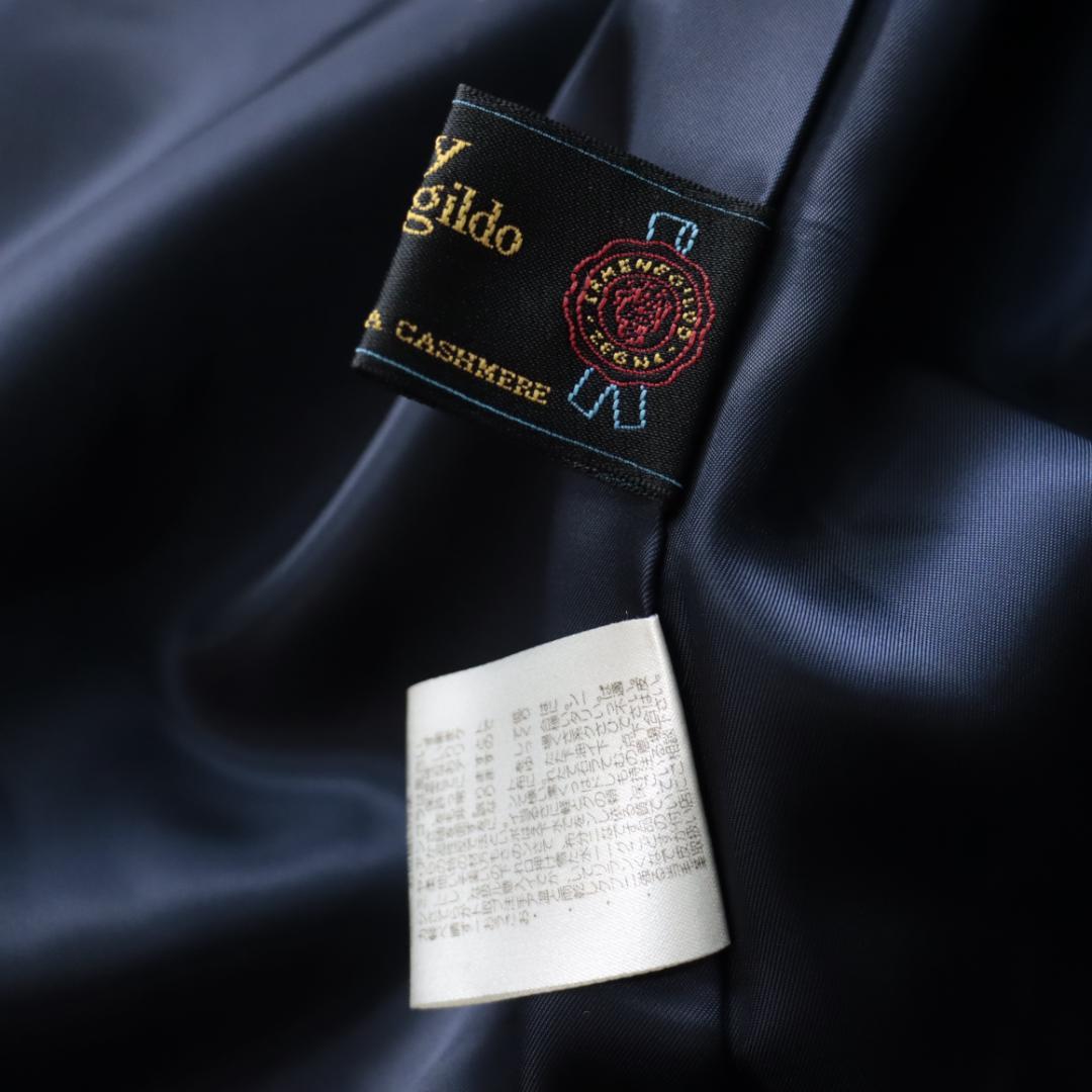 ムーンバット　高級ゼニア生地　カシミア100 マキシ丈ロングコート　ミンクファー