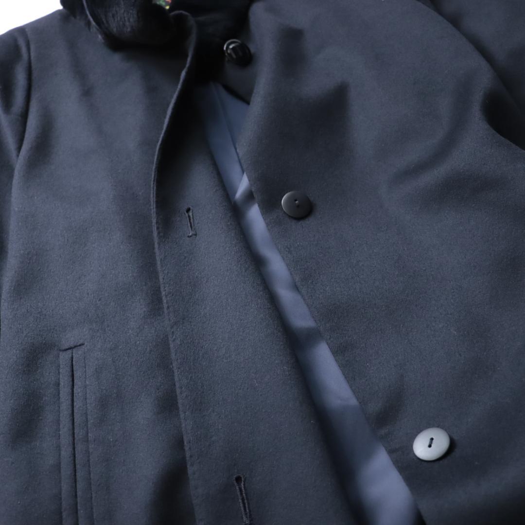 ムーンバット　高級ゼニア生地　カシミア100 マキシ丈ロングコート　ミンクファー