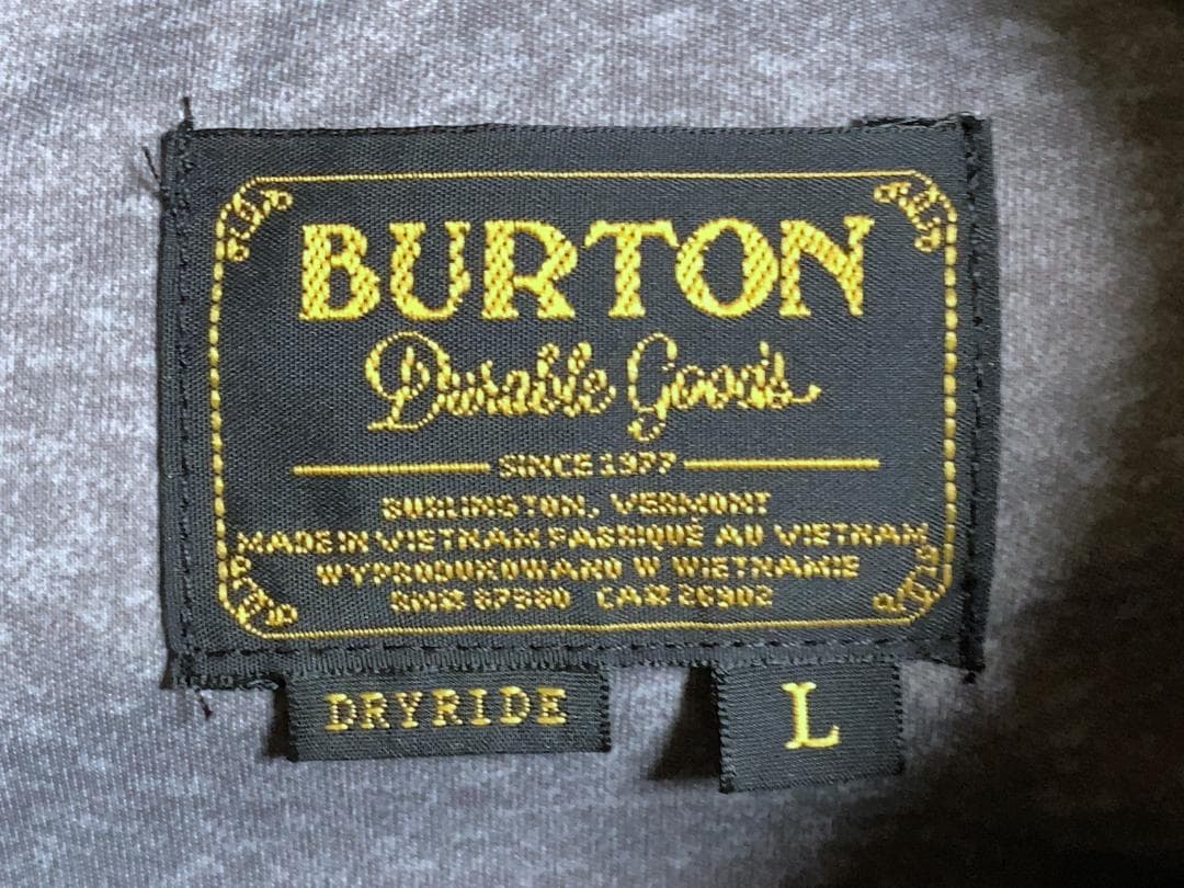 ★ 新品未使用！ BURTON バートン 撥水 フーディ パーカー グレー L