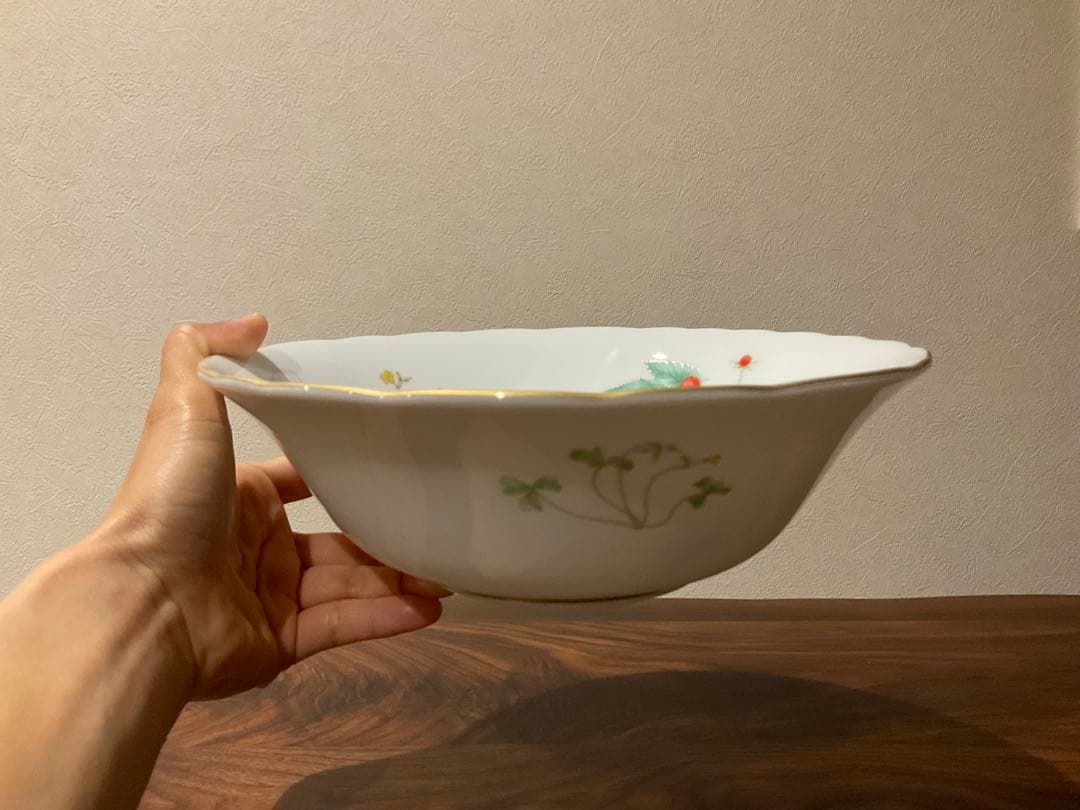 ☺️新品未使用❣️香蘭社 花柄 金色縁取り 大鉢1+中鉢5 切立鉢