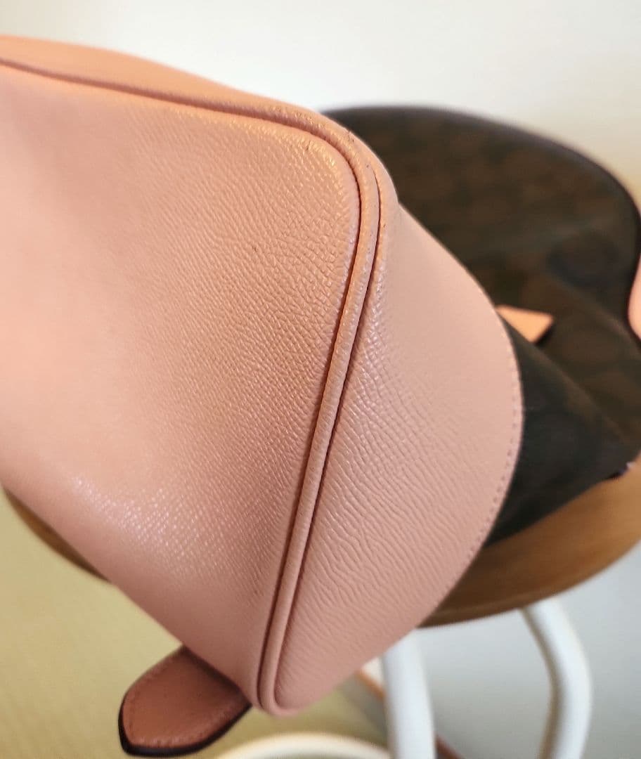 【美品】COACH レザーバックパック ダークブラウン＆ピンク