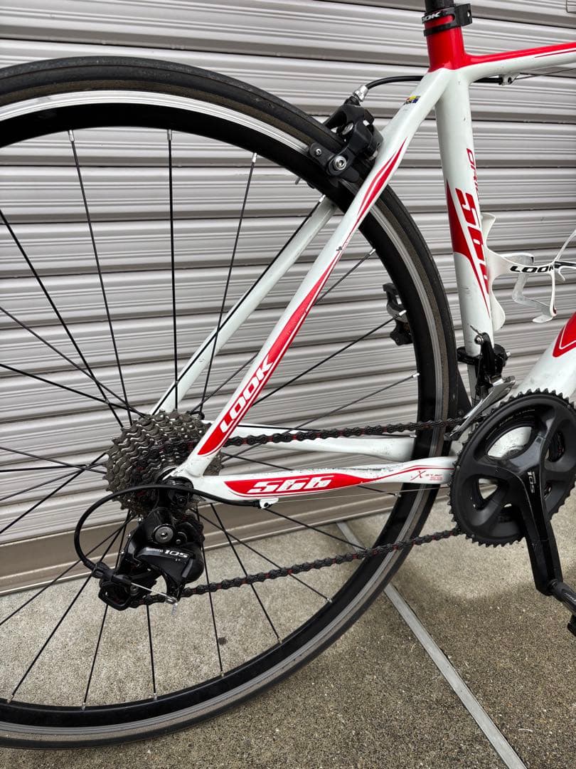 LOOK 566 XS 105コンポ　ロードバイク 赤/白 700C