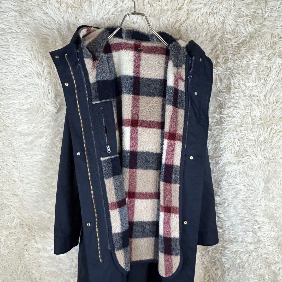 ブルーレーベル クレストブリッジ　モッズコート　インナー付きボアコート3way