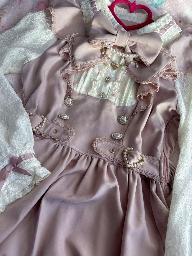 LIZLISA ダブルハートラッフルワンピース ♡ リズリサ