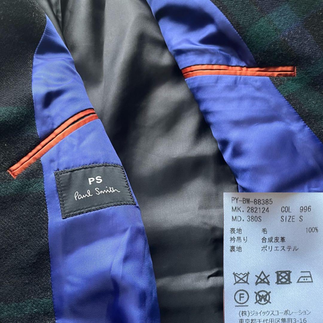 未使用品 Paul Smith グリーンチェック チェスターコート size S