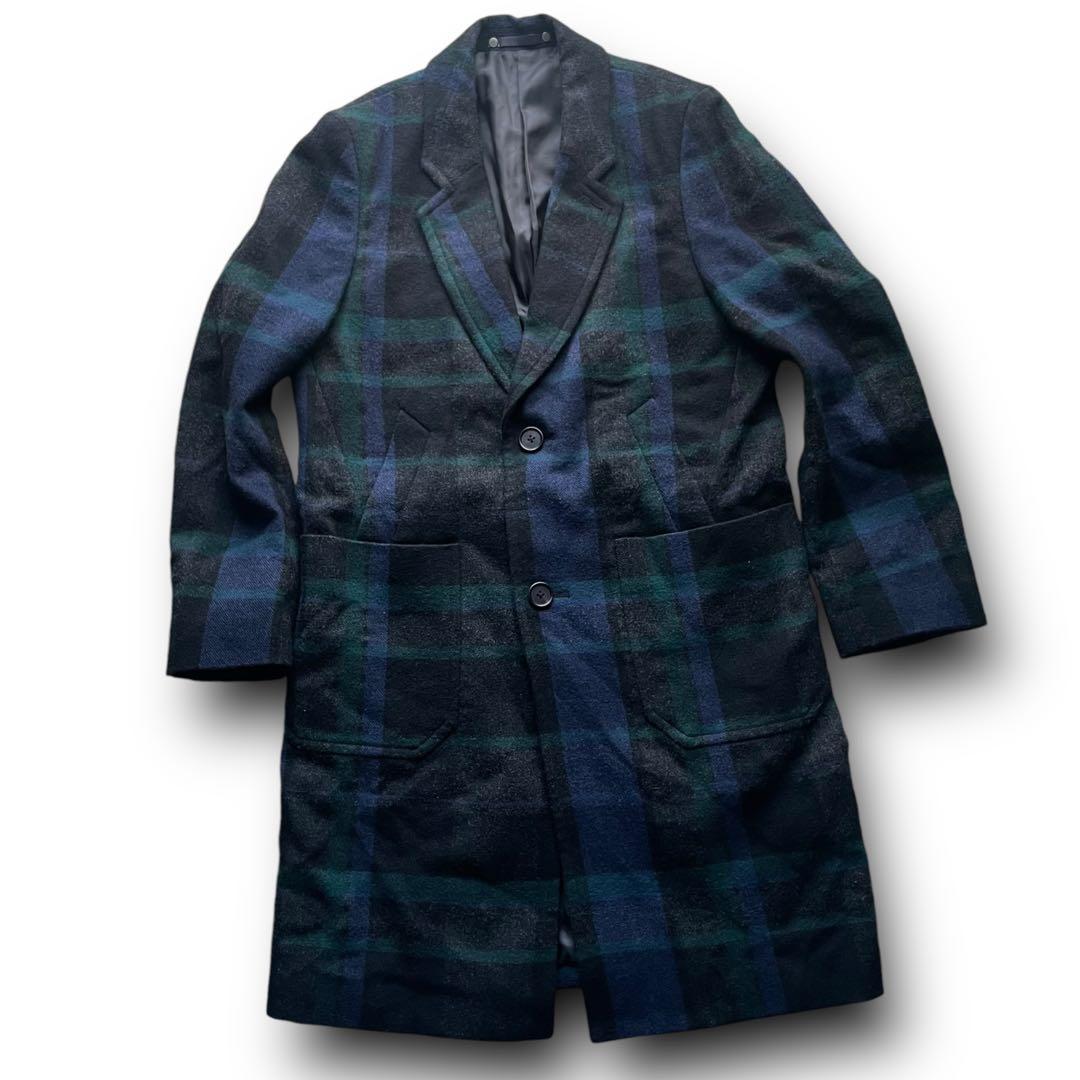 未使用品 Paul Smith グリーンチェック チェスターコート size S