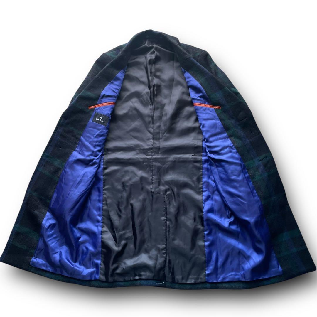 未使用品 Paul Smith グリーンチェック チェスターコート size S