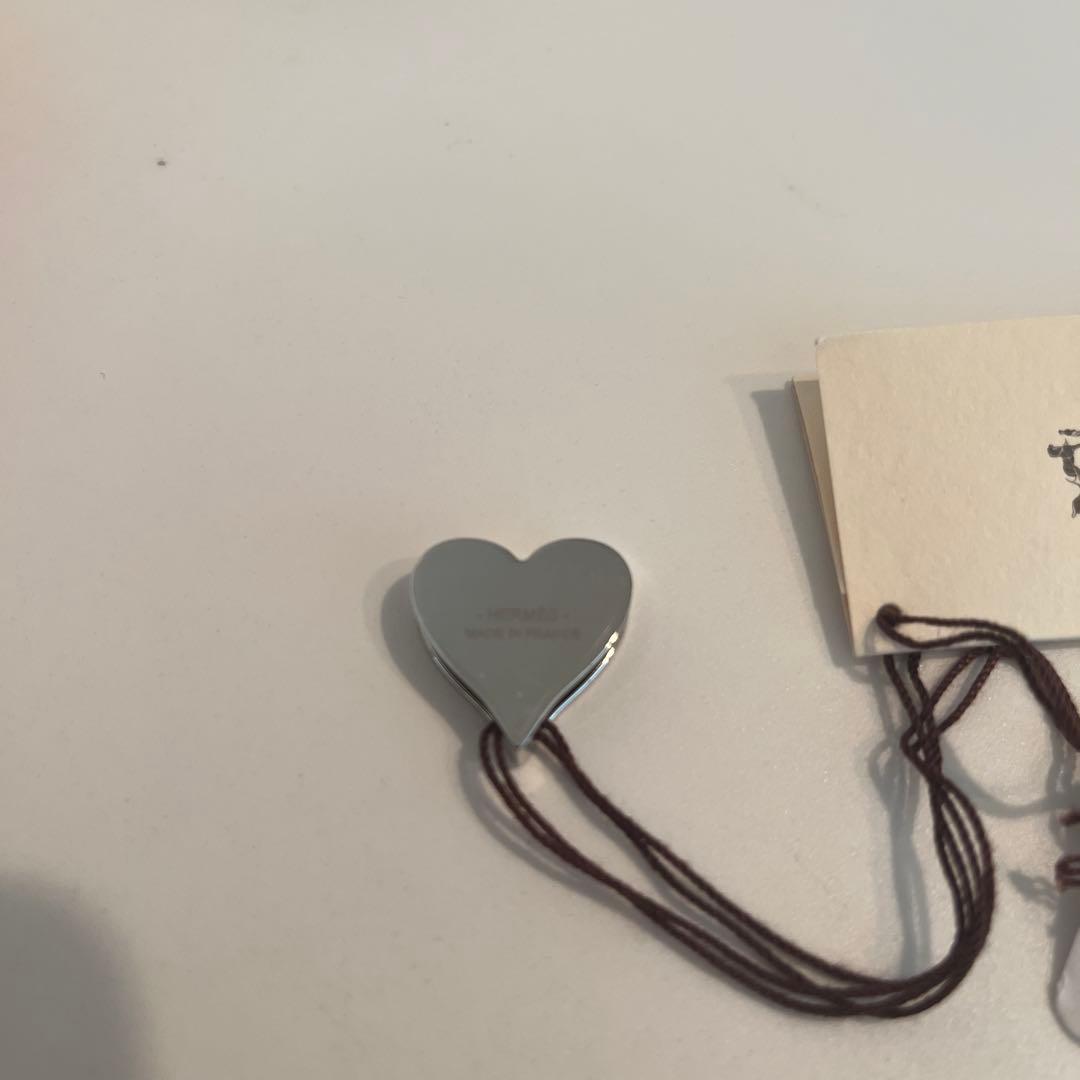 HERMES ハート型スカーフリング オレンジボックス付き