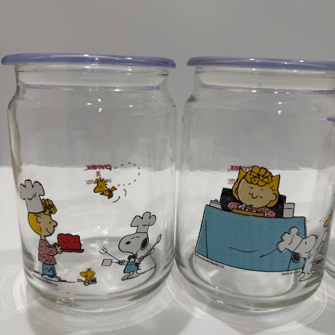 スヌーピー　パイレックスPyrex ガラス　キャニスターセット