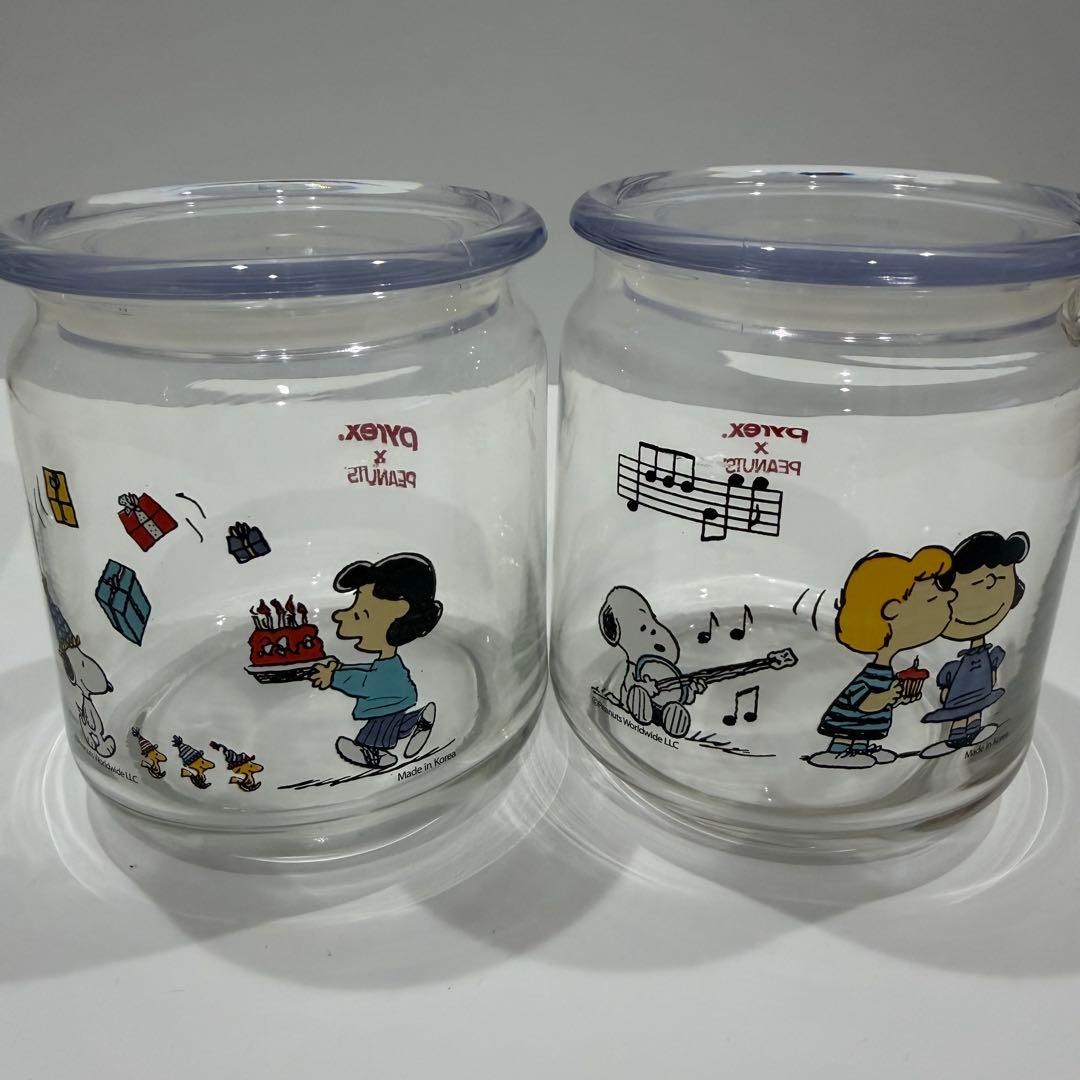 スヌーピー　パイレックスPyrex ガラス　キャニスターセット
