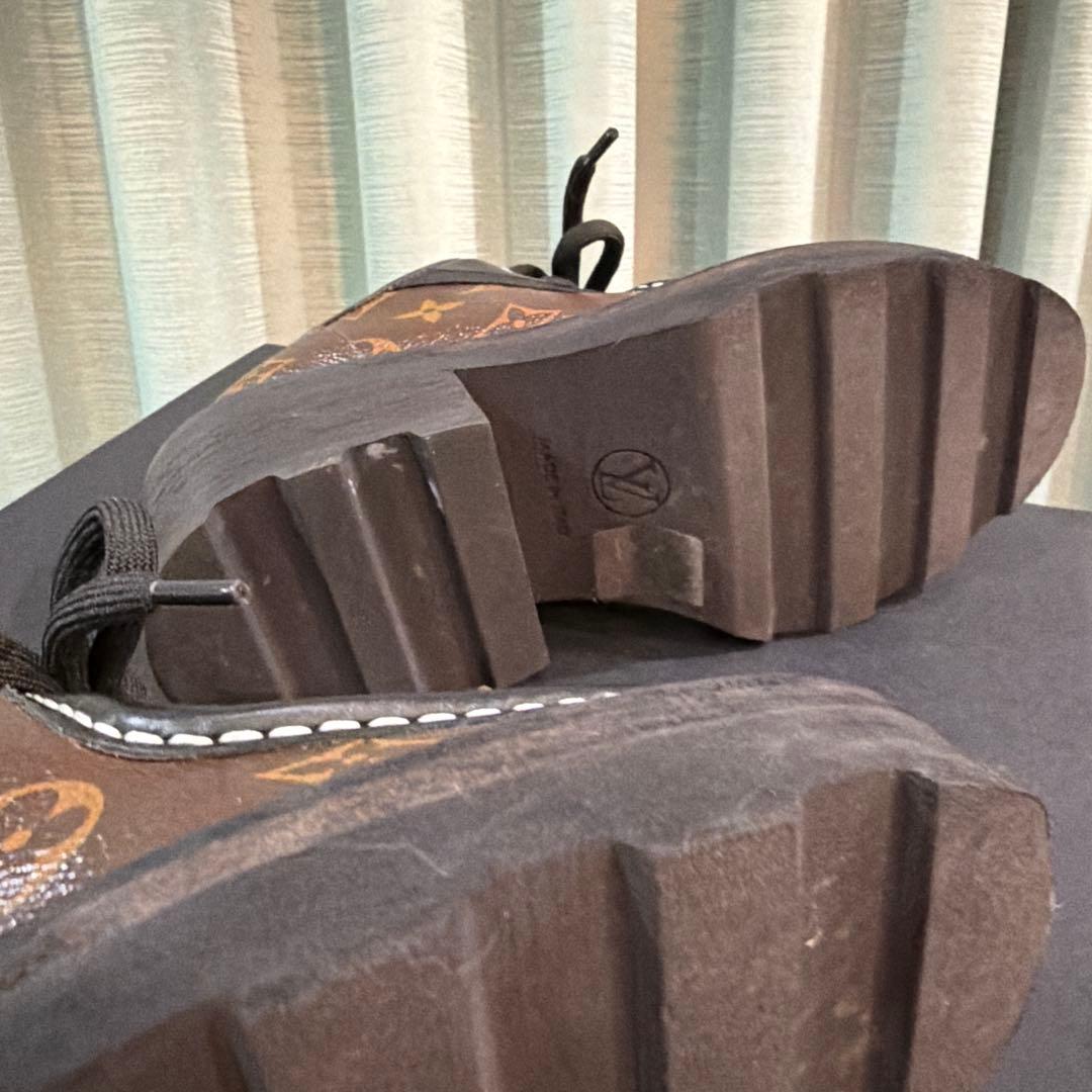 ぶ*う様 Louis Vuitton 36 モノグラムローファー厚底　百貨店購入