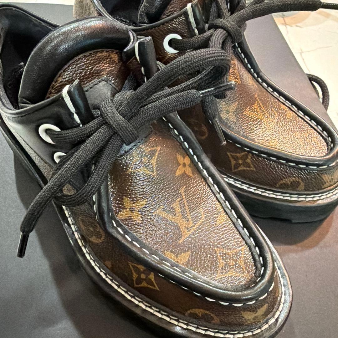ぶ*う様 Louis Vuitton 36 モノグラムローファー厚底　百貨店購入