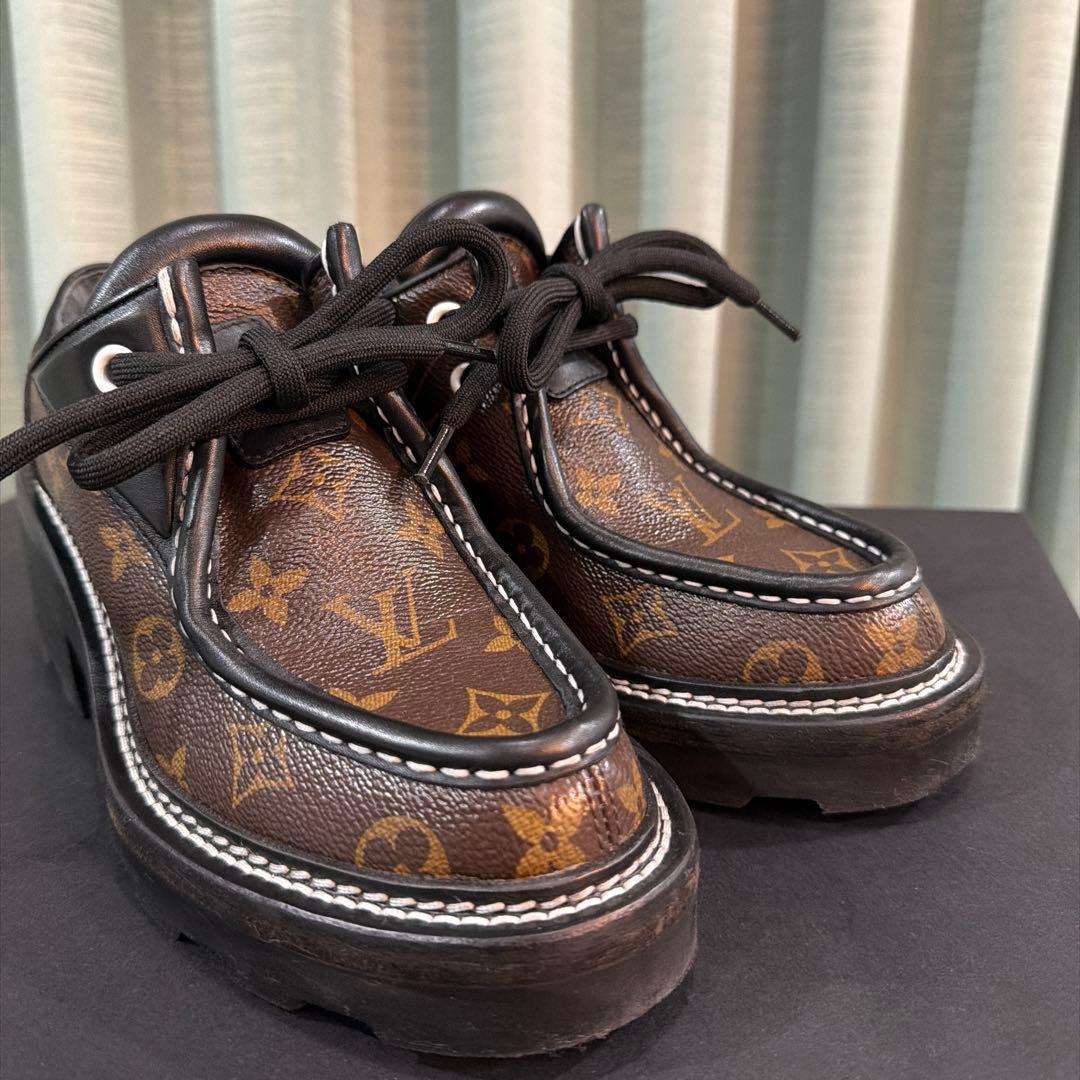 ぶ*う様 Louis Vuitton 36 モノグラムローファー厚底　百貨店購入